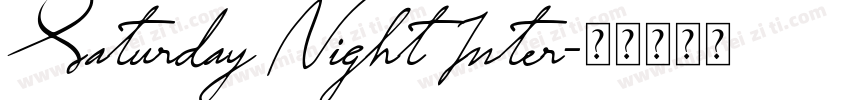 Saturday Night Inter字体转换